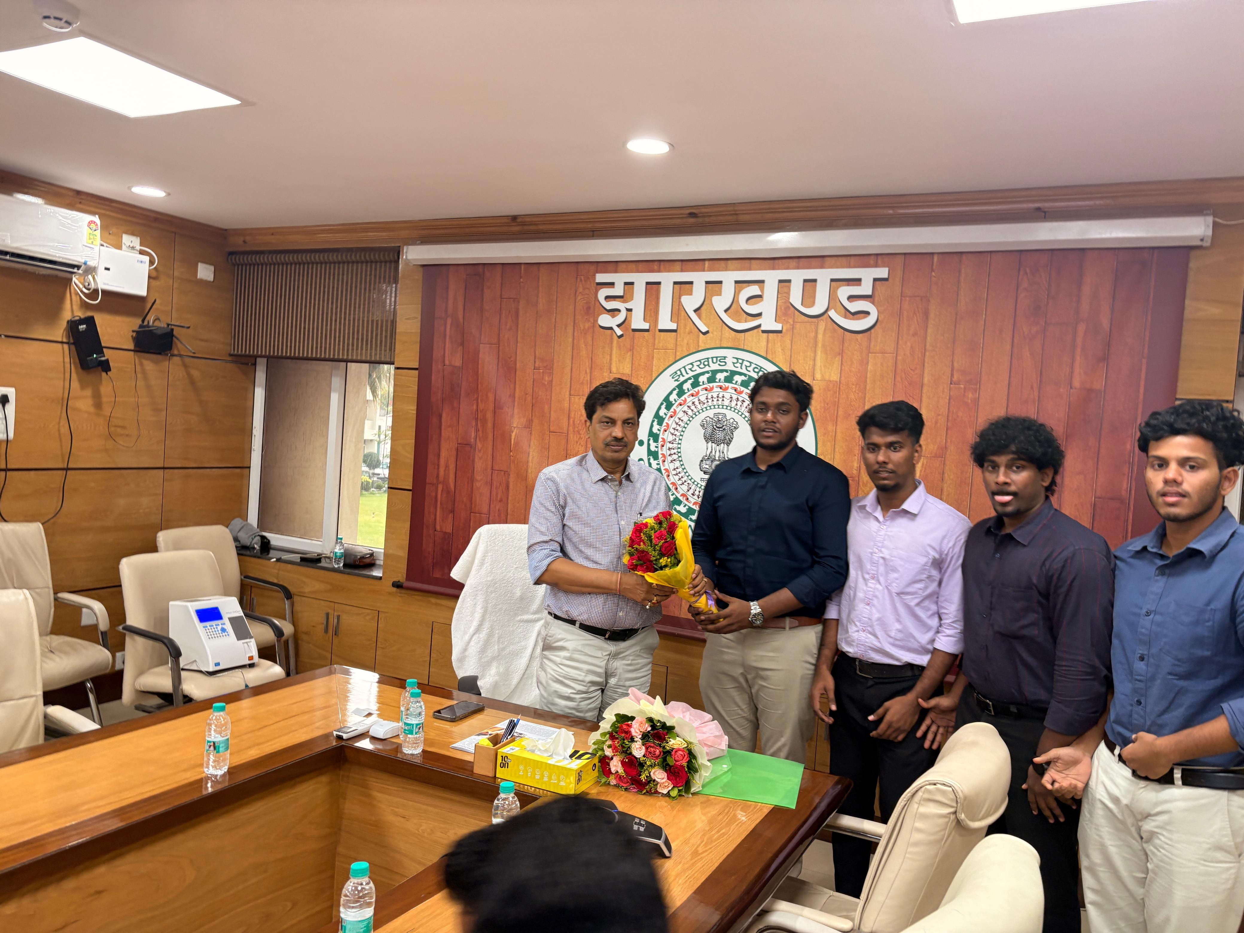 Team meeting with Jharkhand Additional Chief Secretary Ajay Kumar Singh for pathology automation presentation