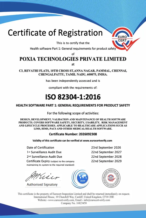 ISO 82304-1:2016 certificate