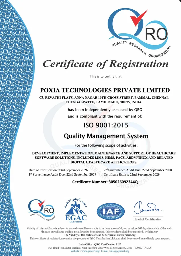 ISO 9001:2015 certificate